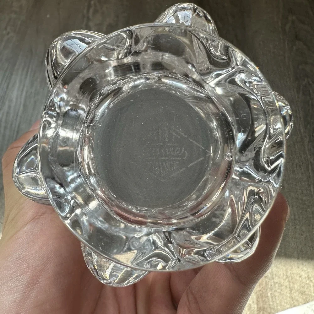 Art Deco Vintage Crystal Cascade Vase by Art Vannes le Châtel, France 5.5